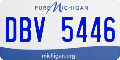 MI license plate DBV5446