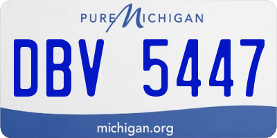 MI license plate DBV5447