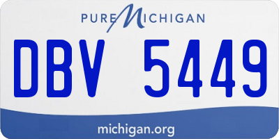 MI license plate DBV5449
