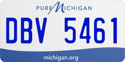 MI license plate DBV5461