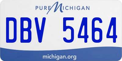 MI license plate DBV5464