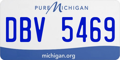 MI license plate DBV5469