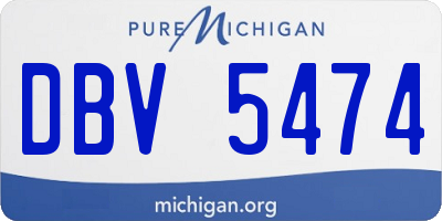 MI license plate DBV5474