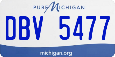 MI license plate DBV5477