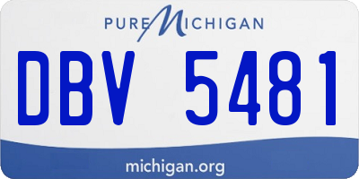 MI license plate DBV5481