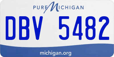 MI license plate DBV5482
