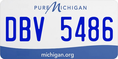 MI license plate DBV5486