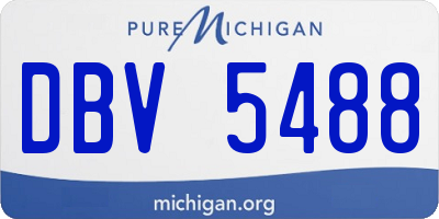 MI license plate DBV5488