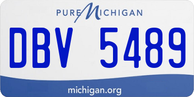 MI license plate DBV5489