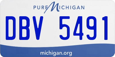 MI license plate DBV5491