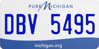 MI license plate DBV5495