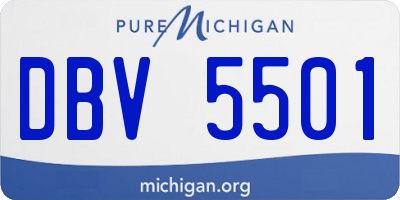 MI license plate DBV5501