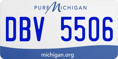 MI license plate DBV5506