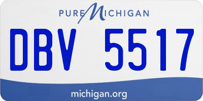 MI license plate DBV5517