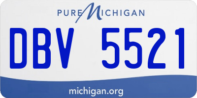 MI license plate DBV5521