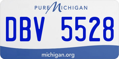 MI license plate DBV5528