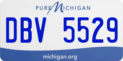 MI license plate DBV5529