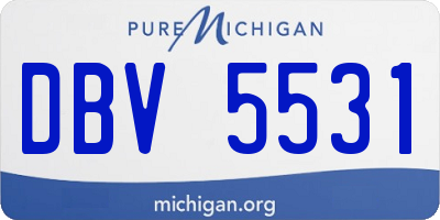 MI license plate DBV5531