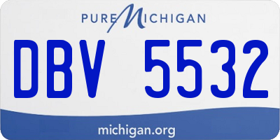 MI license plate DBV5532