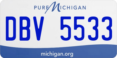MI license plate DBV5533