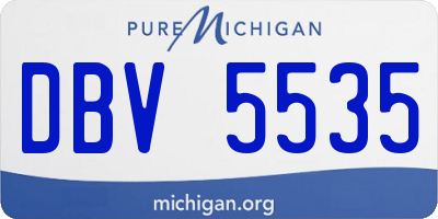 MI license plate DBV5535