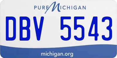 MI license plate DBV5543