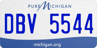 MI license plate DBV5544