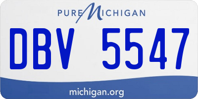 MI license plate DBV5547