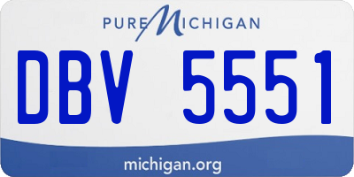 MI license plate DBV5551