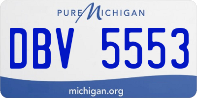 MI license plate DBV5553