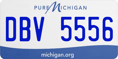 MI license plate DBV5556