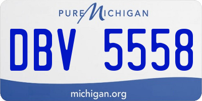MI license plate DBV5558