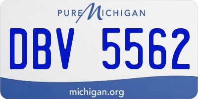 MI license plate DBV5562