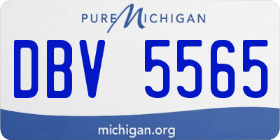 MI license plate DBV5565