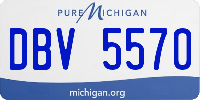 MI license plate DBV5570