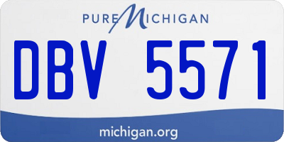 MI license plate DBV5571