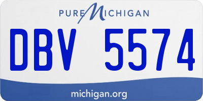 MI license plate DBV5574