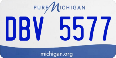 MI license plate DBV5577