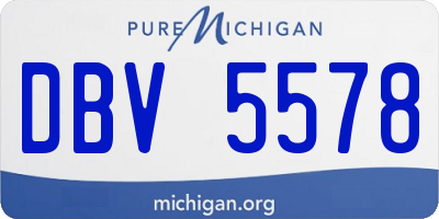 MI license plate DBV5578