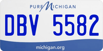 MI license plate DBV5582