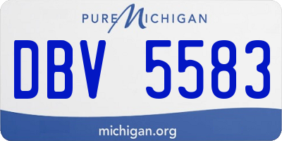 MI license plate DBV5583