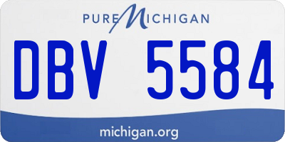 MI license plate DBV5584