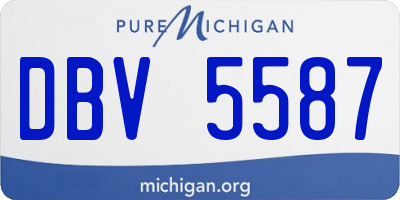 MI license plate DBV5587