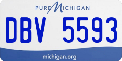 MI license plate DBV5593