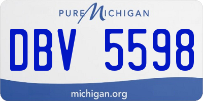 MI license plate DBV5598