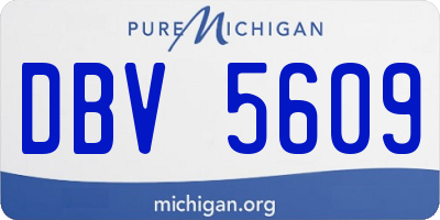 MI license plate DBV5609