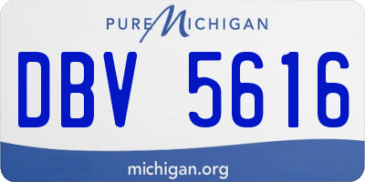 MI license plate DBV5616