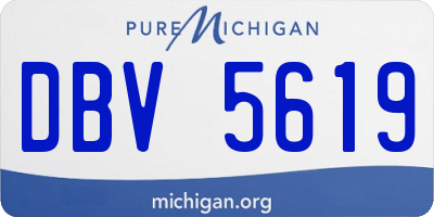 MI license plate DBV5619