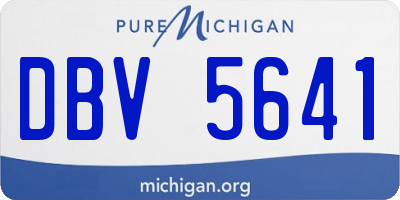 MI license plate DBV5641