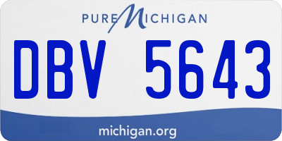 MI license plate DBV5643